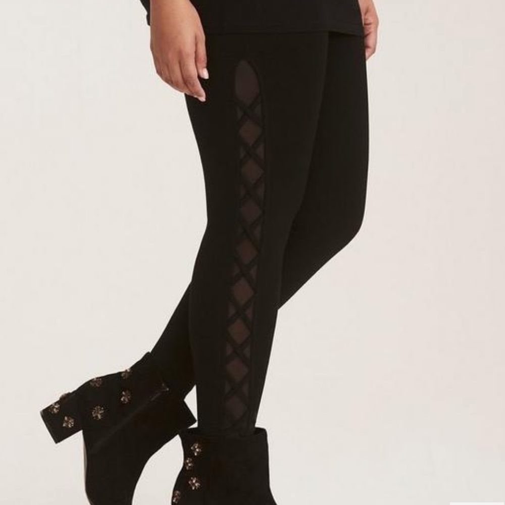 Torrid lace up luxe leggings